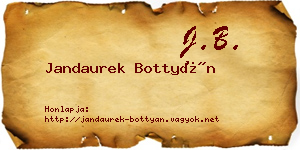 Jandaurek Bottyán névjegykártya